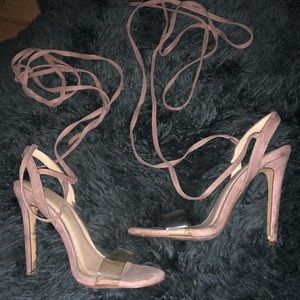 tie up heel sandals